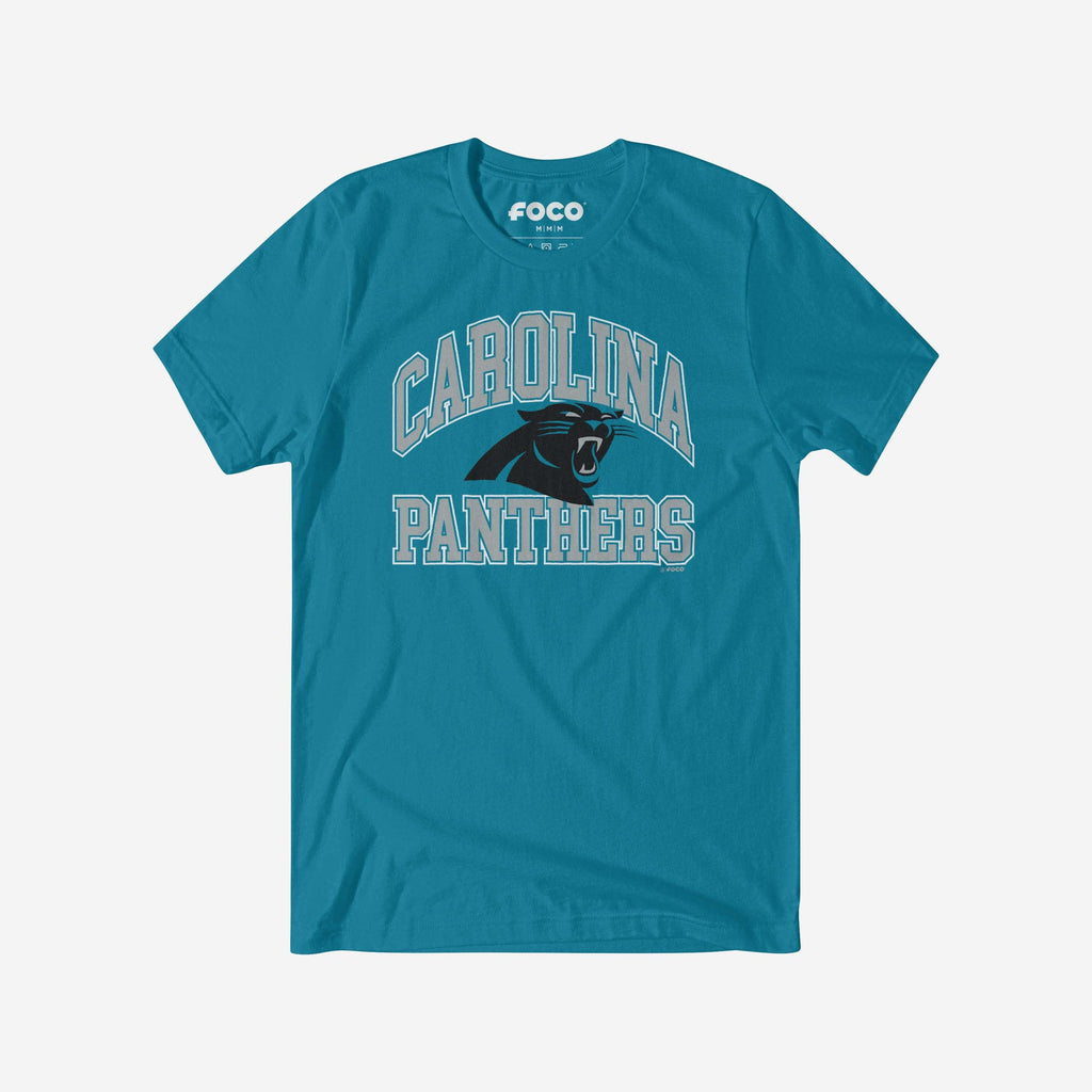 Carolina Panthers Arched Wordmark T-Shirt FOCO S - FOCO.com