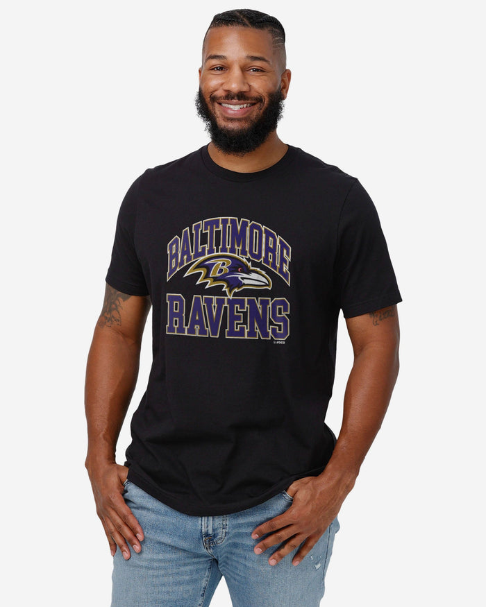 Baltimore Ravens Arched Wordmark T-Shirt FOCO - FOCO.com