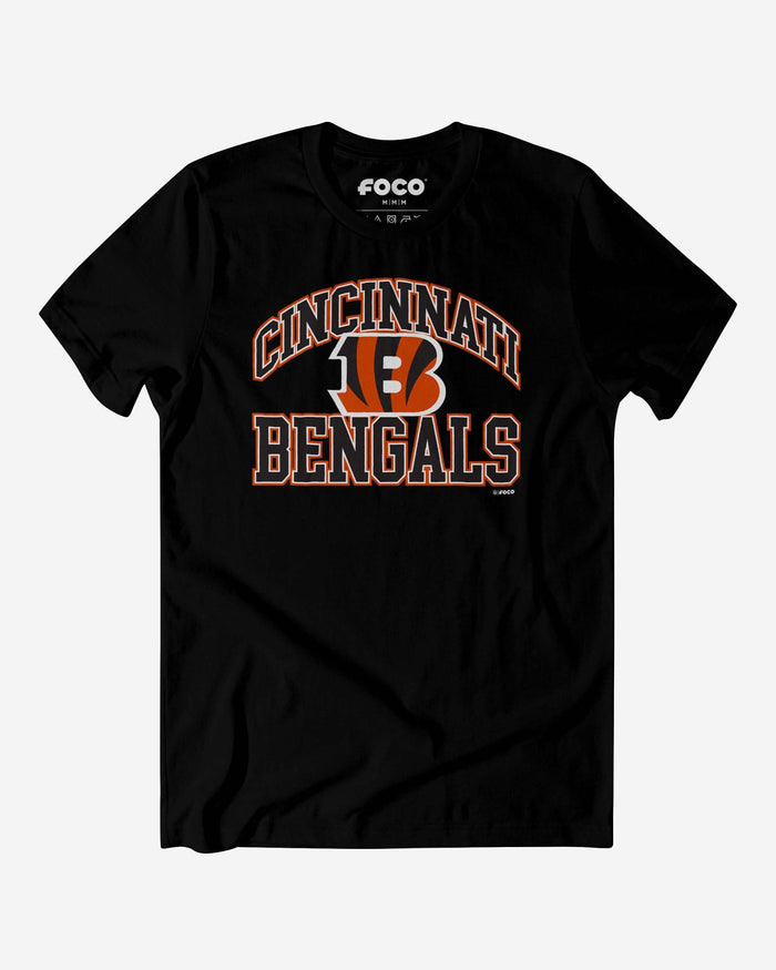 Cincinnati Bengals Arched Wordmark T-Shirt FOCO Black S - FOCO.com