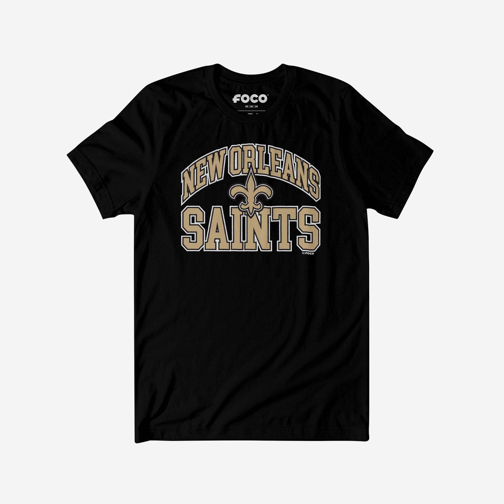 New Orleans Saints Arched Wordmark T-Shirt FOCO S - FOCO.com