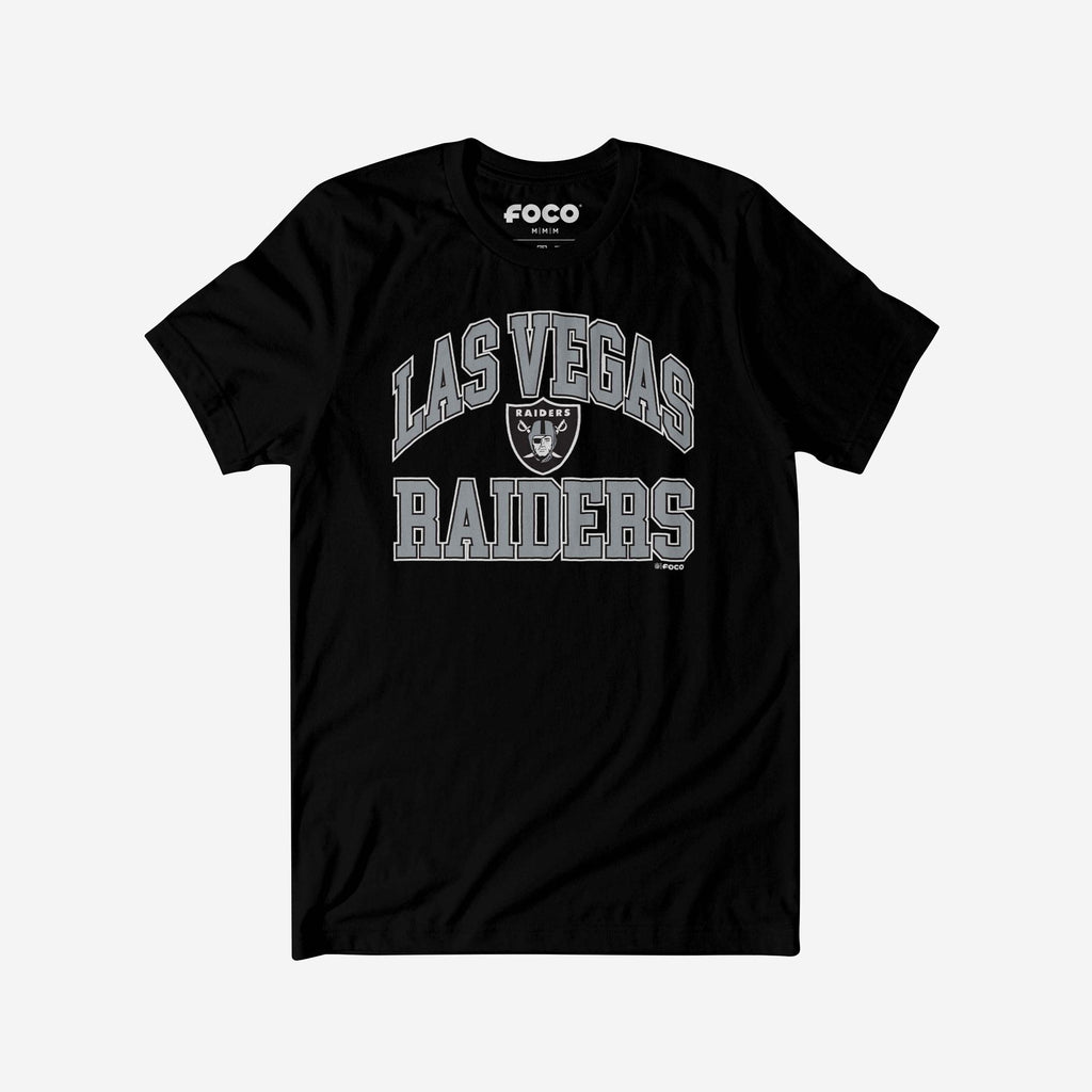 Las Vegas Raiders Arched Wordmark T-Shirt FOCO S - FOCO.com