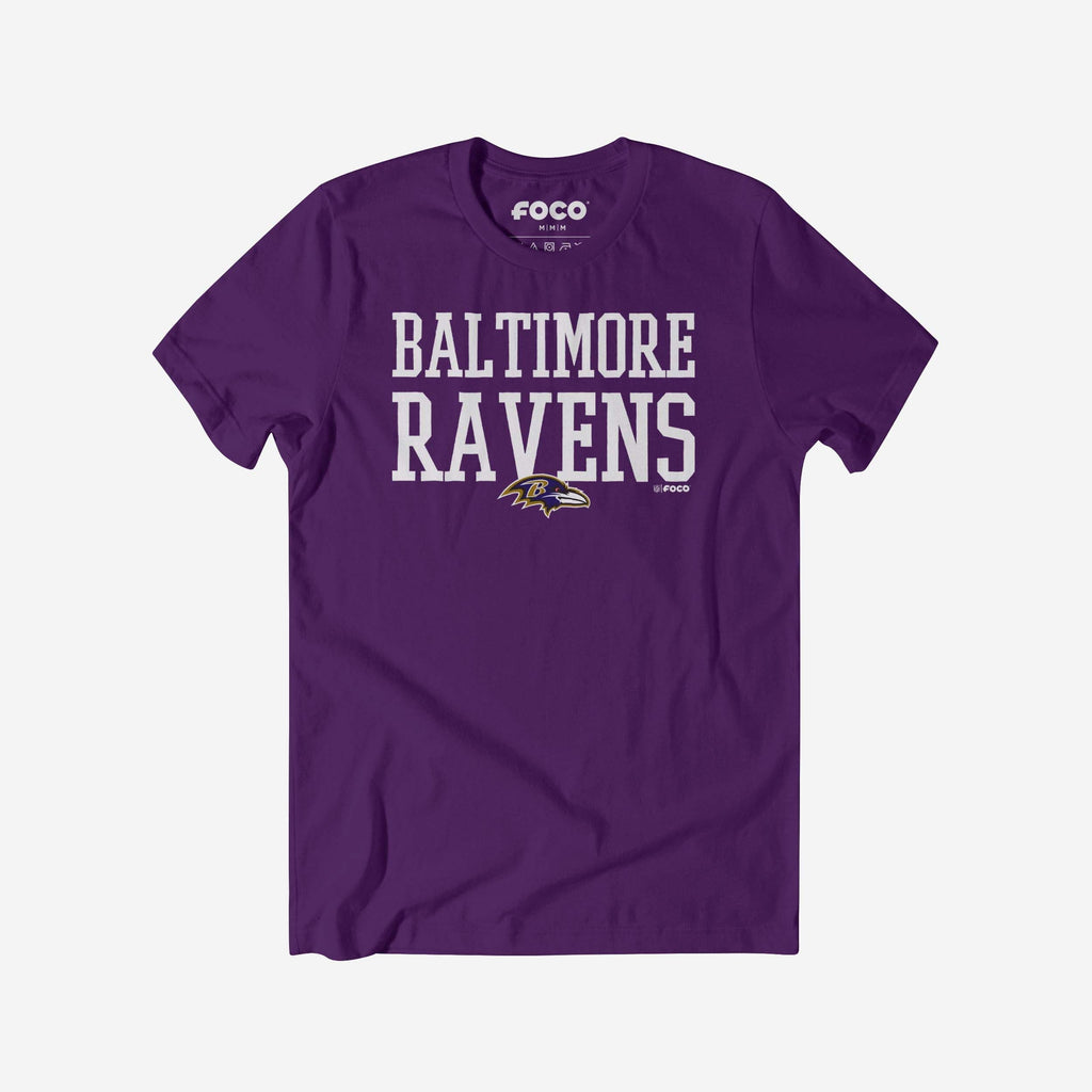Baltimore Ravens Bold Wordmark T-Shirt FOCO S - FOCO.com