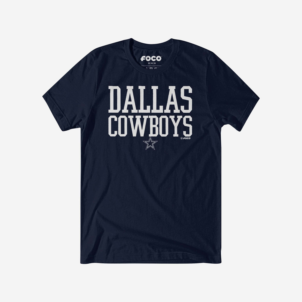 Dallas Cowboys Bold Wordmark T-Shirt FOCO S - FOCO.com