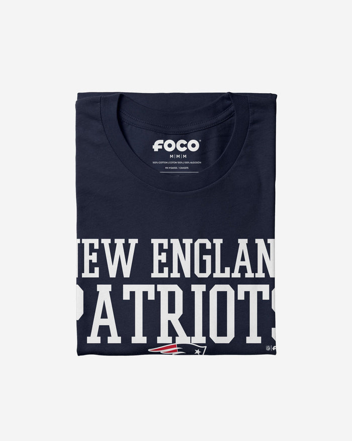 New England Patriots Bold Wordmark T-Shirt FOCO - FOCO.com