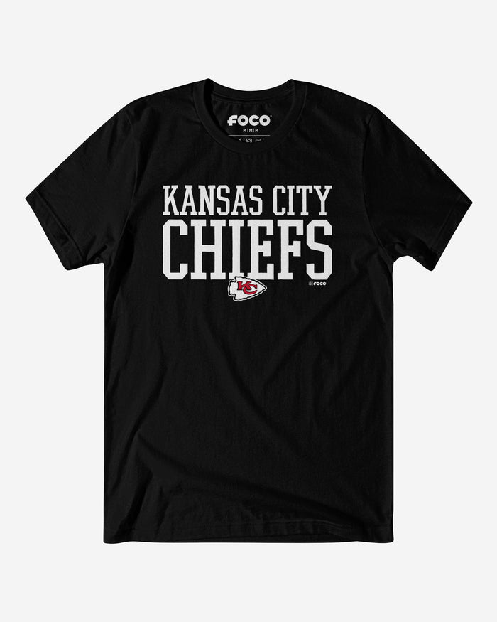 Kansas City Chiefs Bold Wordmark T-Shirt FOCO Black S - FOCO.com