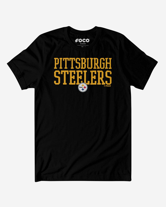 Pittsburgh Steelers Bold Wordmark T-Shirt FOCO Black S - FOCO.com