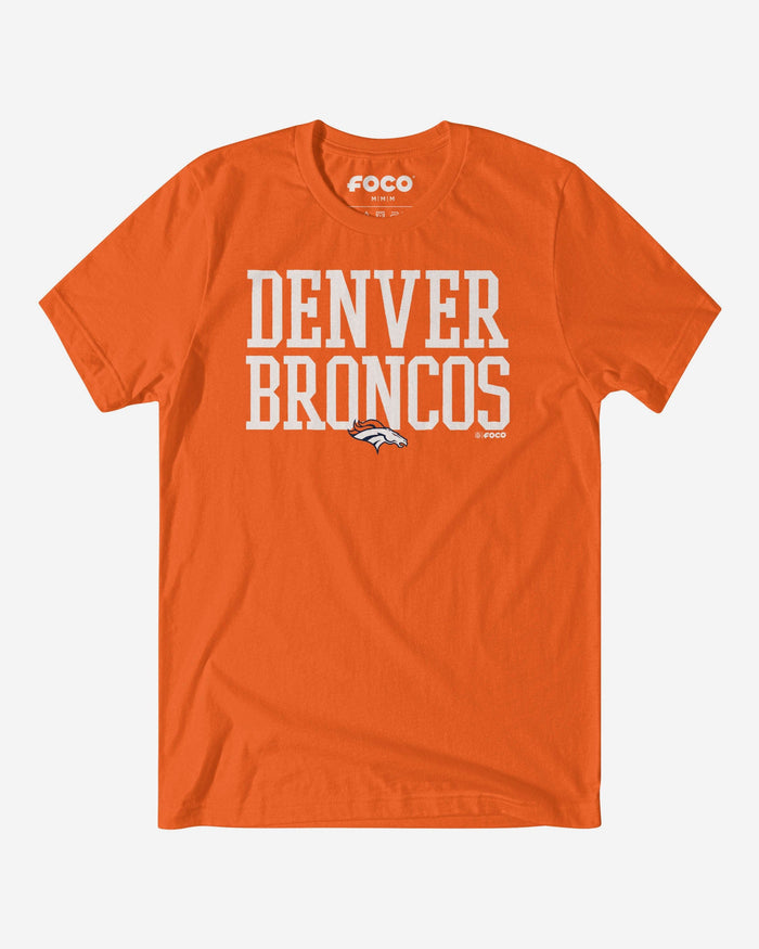 Denver Broncos Bold Wordmark T-Shirt FOCO Orange S - FOCO.com