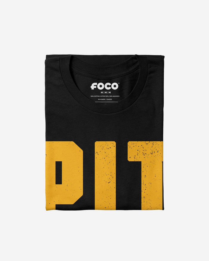 Pittsburgh Steelers City Initial Wordmark T-Shirt FOCO - FOCO.com
