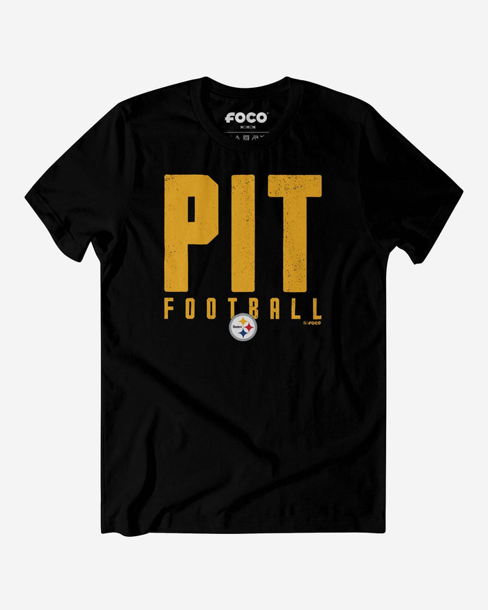 Pittsburgh Steelers City Initial Wordmark T-Shirt FOCO S - FOCO.com