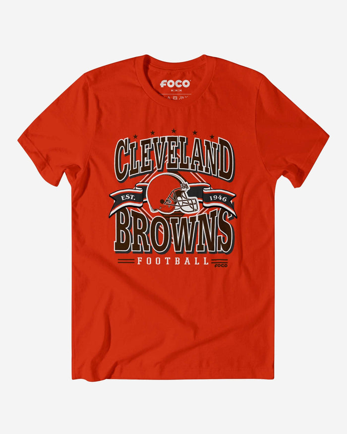 Cleveland Browns Established Banner T-Shirt FOCO Poppy S - FOCO.com