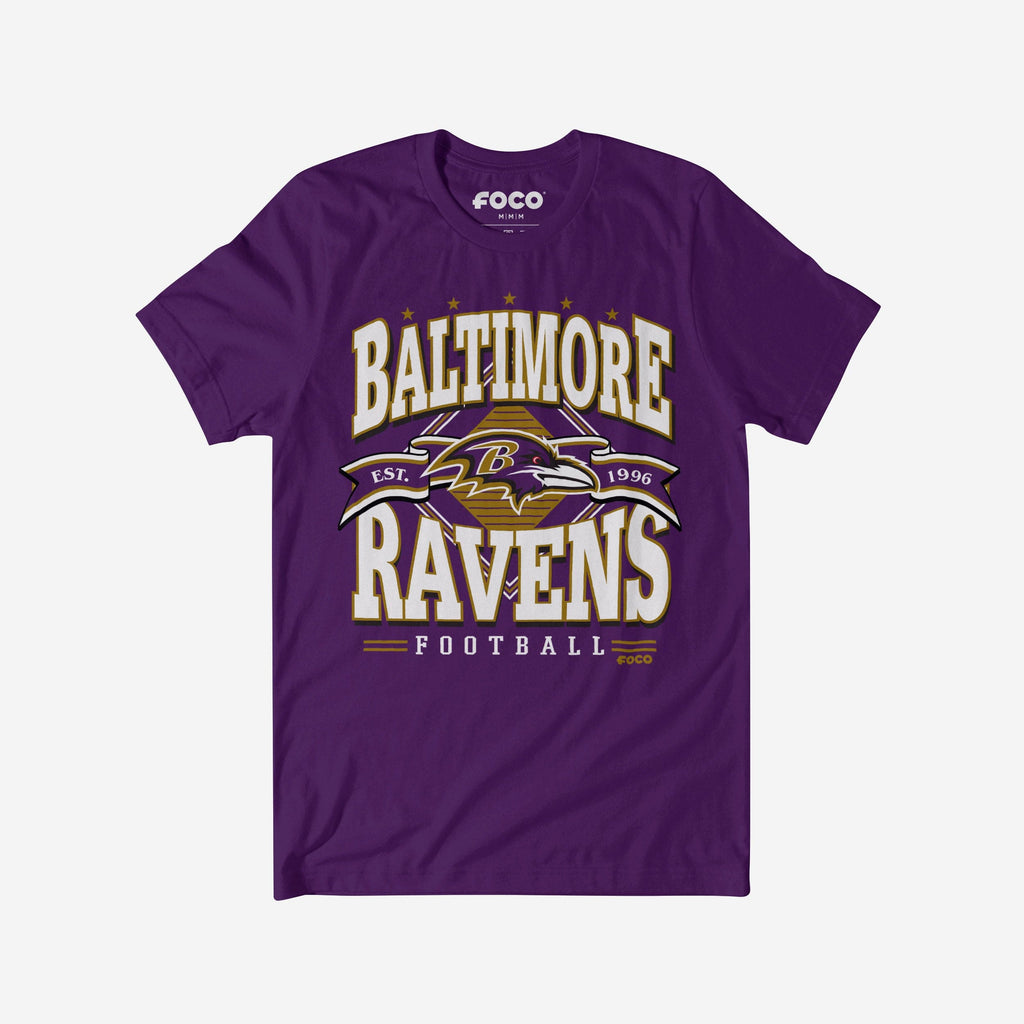 Baltimore Ravens Established Banner T-Shirt FOCO Team Purple S - FOCO.com