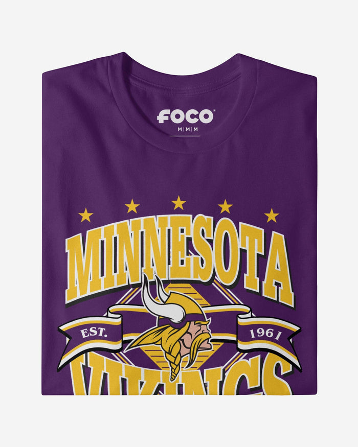 Minnesota Vikings Established Banner T-Shirt FOCO - FOCO.com