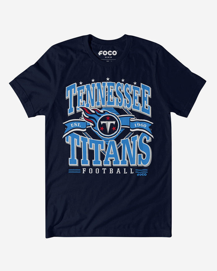 Tennessee Titans Established Banner T-Shirt FOCO Navy S - FOCO.com