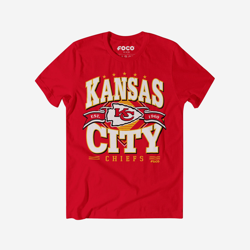 Kansas City Chiefs Established Banner T-Shirt FOCO Red S - FOCO.com