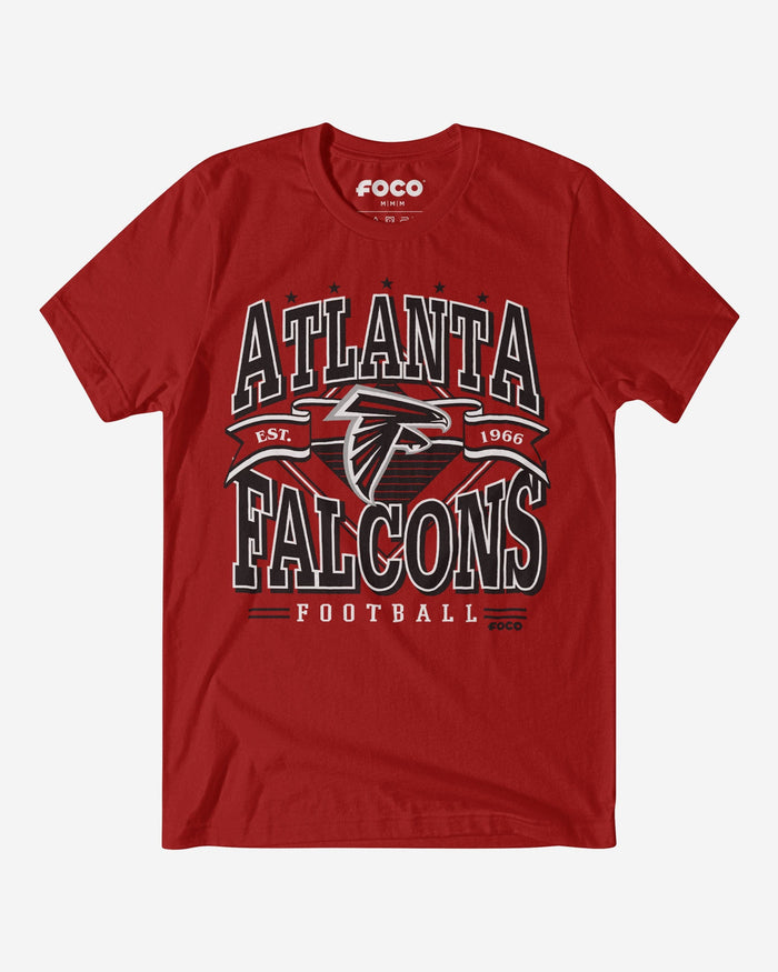 Atlanta Falcons Established Banner T-Shirt FOCO Canvas Red S - FOCO.com