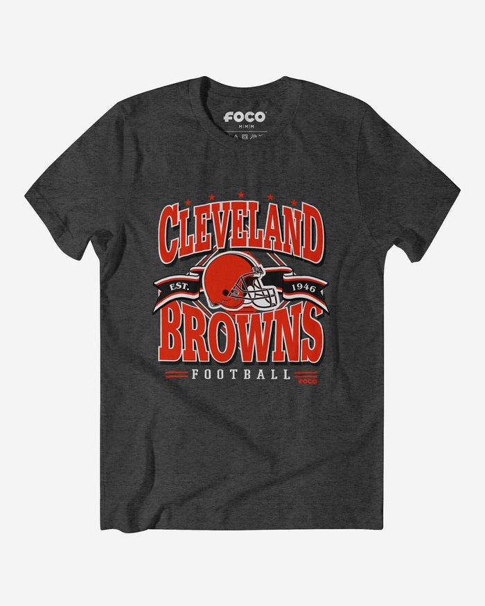 Cleveland Browns Established Banner T-Shirt FOCO Dark Grey Heather S - FOCO.com