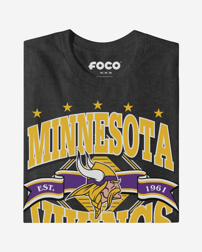 Minnesota Vikings Established Banner T-Shirt FOCO - FOCO.com