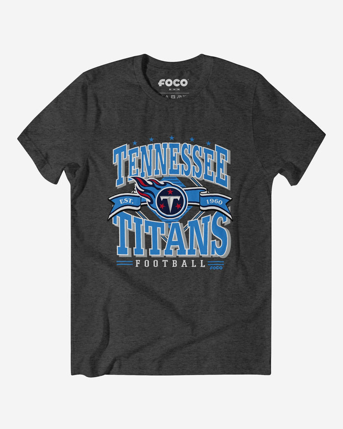Tennessee Titans Established Banner T-Shirt FOCO Dark Grey Heather S - FOCO.com