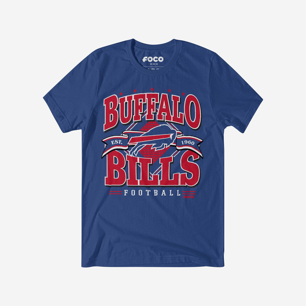 Buffalo Bills Established Banner T-Shirt FOCO True Royal S - FOCO.com