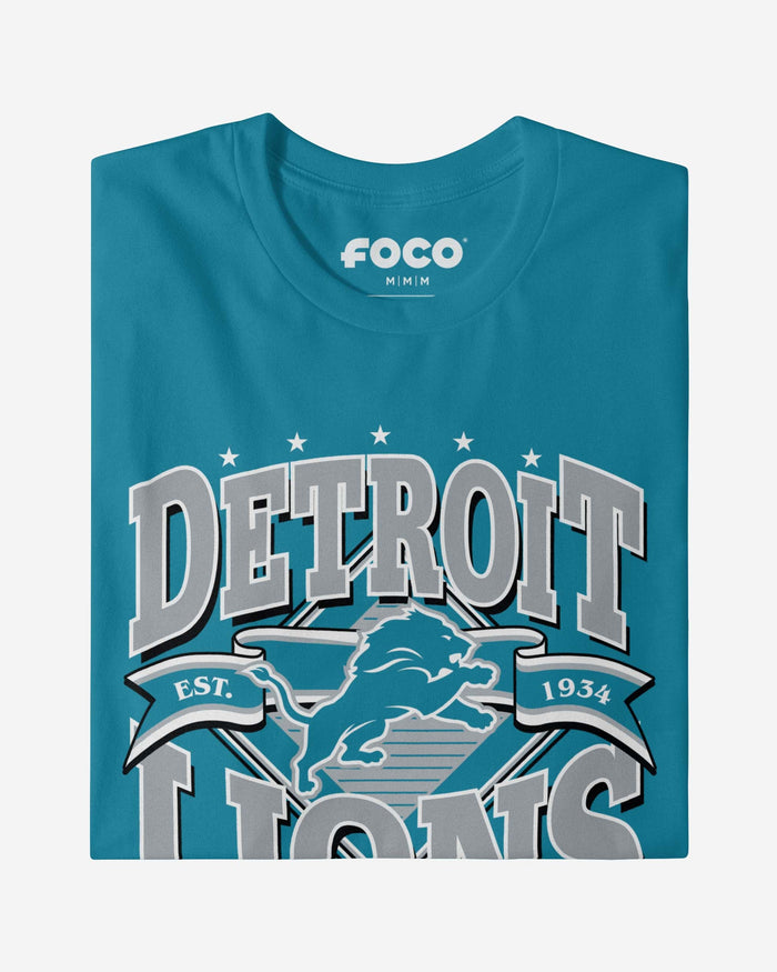 Detroit Lions Established Banner T-Shirt FOCO - FOCO.com