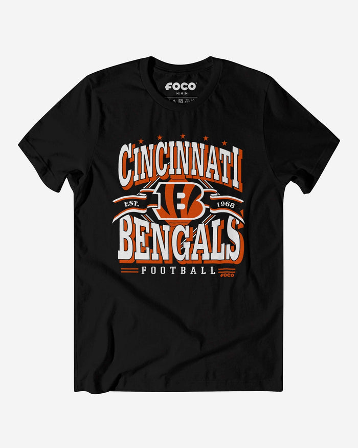 Cincinnati Bengals Established Banner T-Shirt FOCO Black S - FOCO.com