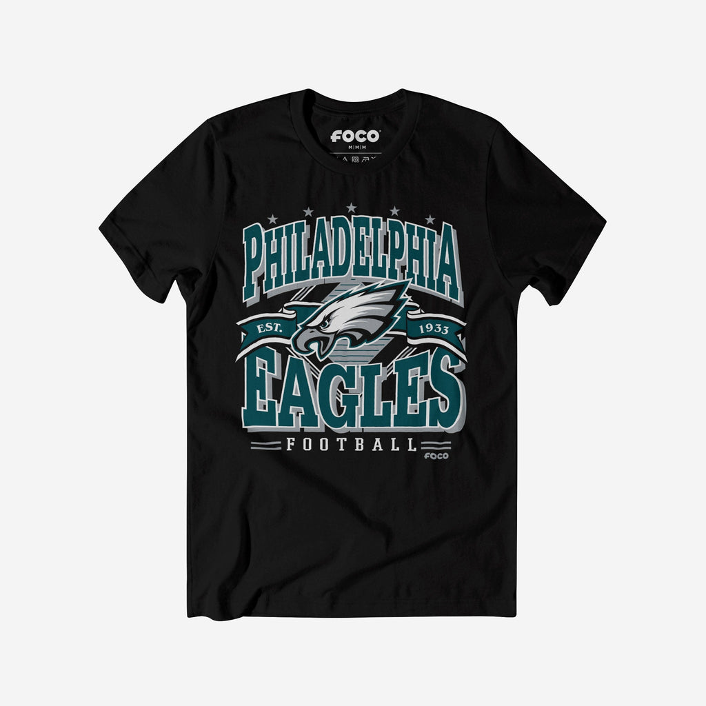 Philadelphia Eagles Established Banner T-Shirt FOCO Black S - FOCO.com