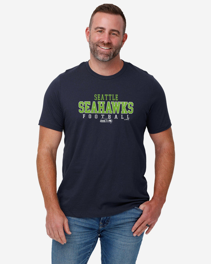 Seattle Seahawks Football Wordmark T-Shirt FOCO - FOCO.com