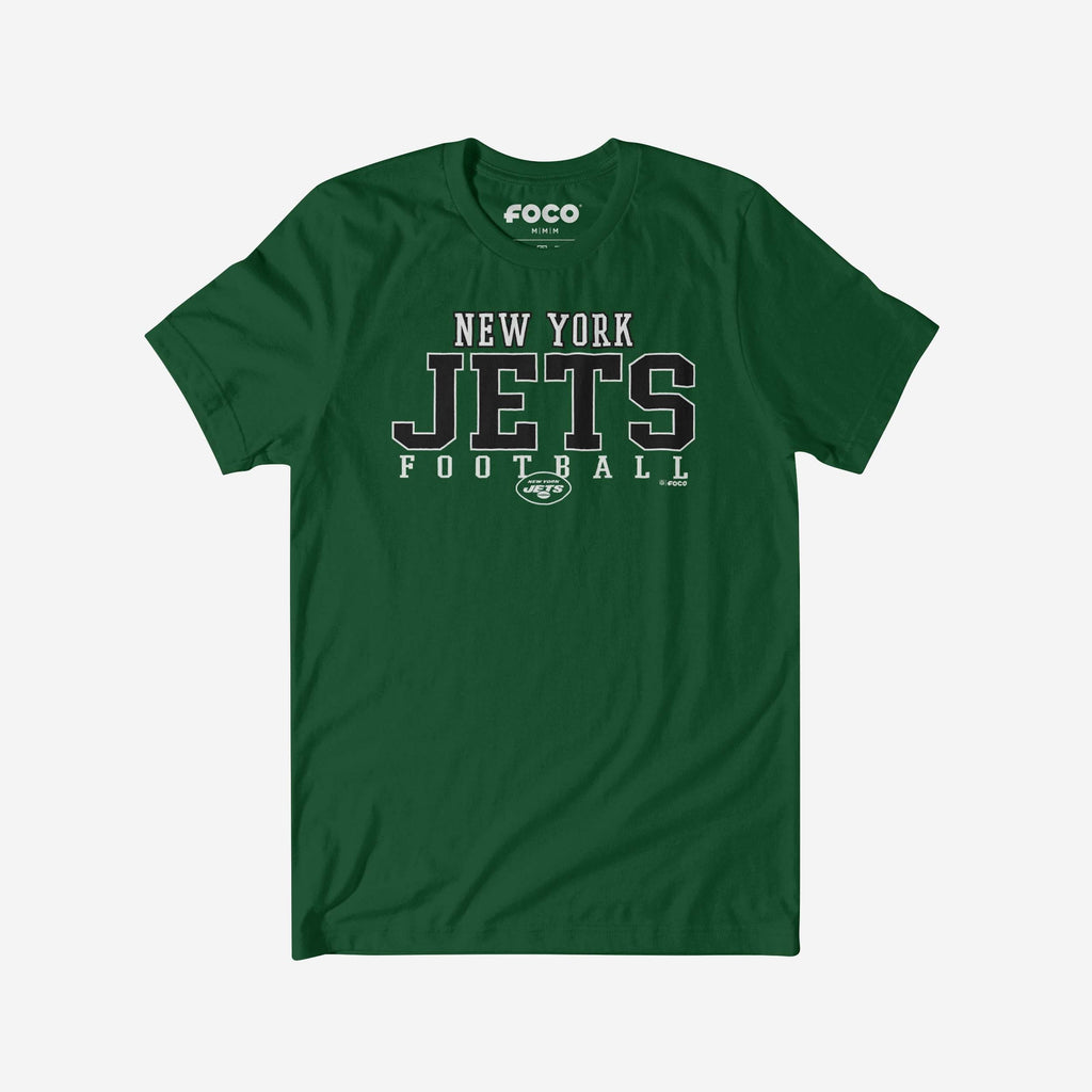 New York Jets Football Wordmark T-Shirt FOCO Evergreen S - FOCO.com