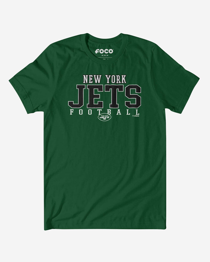 New York Jets Football Wordmark T-Shirt FOCO Evergreen S - FOCO.com