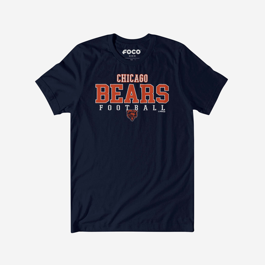 Chicago Bears Football Wordmark T-Shirt FOCO S - FOCO.com