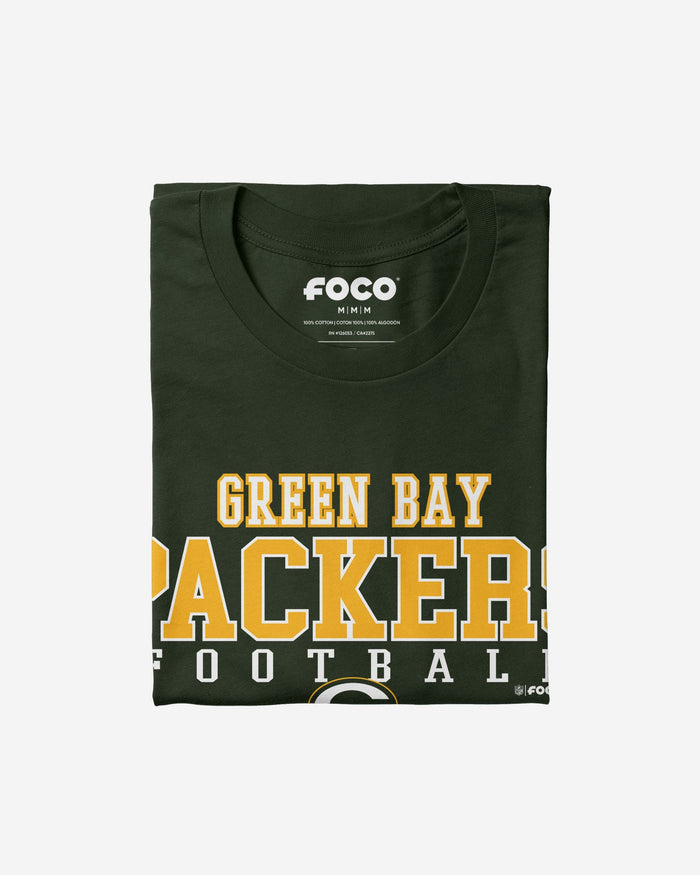 Green Bay Packers Football Wordmark T-Shirt FOCO - FOCO.com
