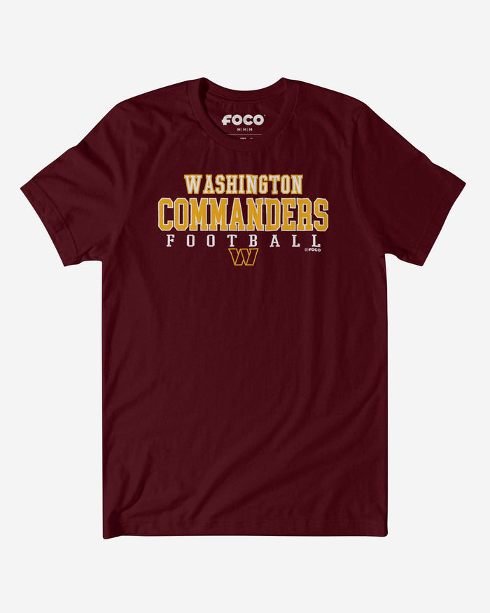 Washington Commanders Football Wordmark T-Shirt FOCO S - FOCO.com