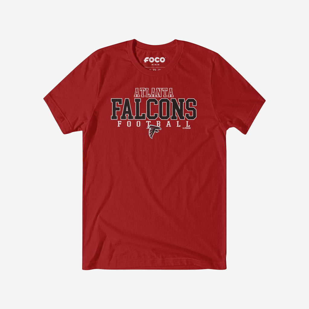 Atlanta Falcons Football Wordmark T-Shirt FOCO Canvas Red S - FOCO.com