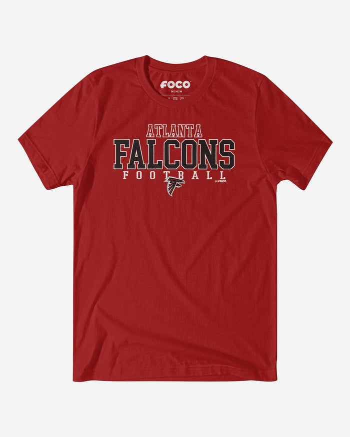 Atlanta Falcons Football Wordmark T-Shirt FOCO Canvas Red S - FOCO.com