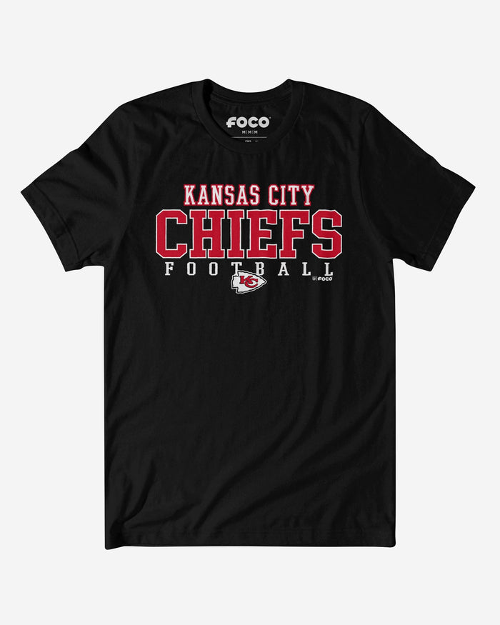 Kansas City Chiefs Football Wordmark T-Shirt FOCO Black S - FOCO.com