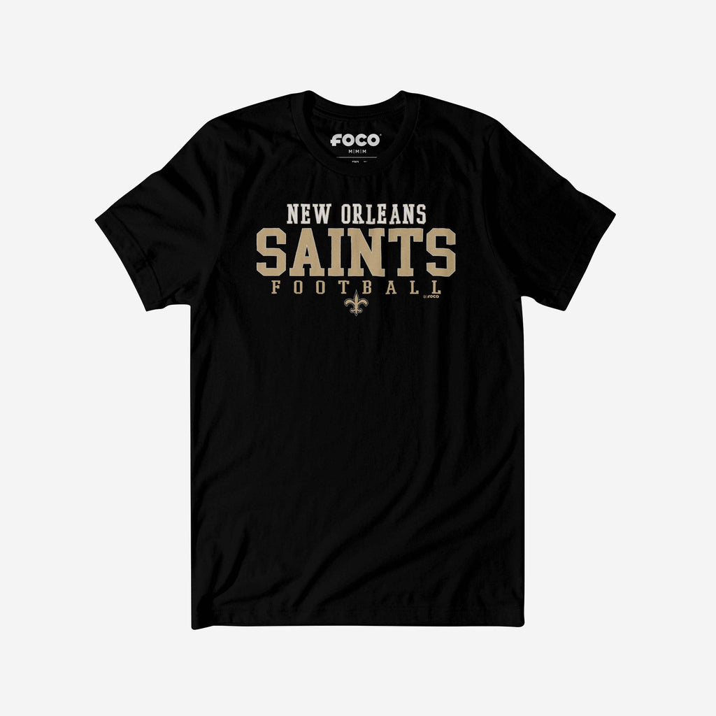New Orleans Saints Football Wordmark T-Shirt FOCO S - FOCO.com