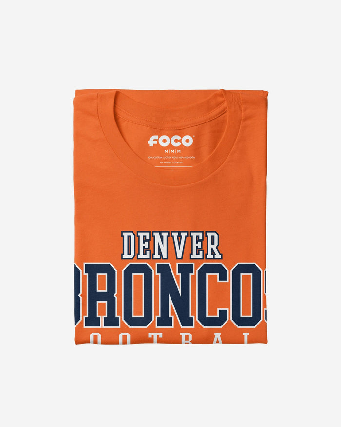 Denver Broncos Football Wordmark T-Shirt FOCO - FOCO.com