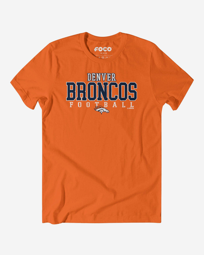 Denver Broncos Football Wordmark T-Shirt FOCO S - FOCO.com