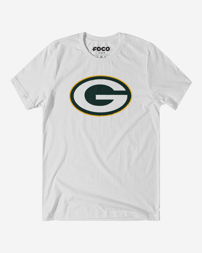 Green Bay Packers Primary Logo T-Shirt FOCO White S - FOCO.com