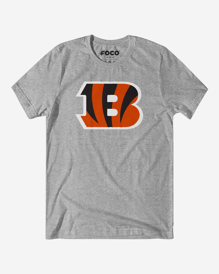 Cincinnati Bengals Primary Logo T-Shirt FOCO Athletic Heather S - FOCO.com