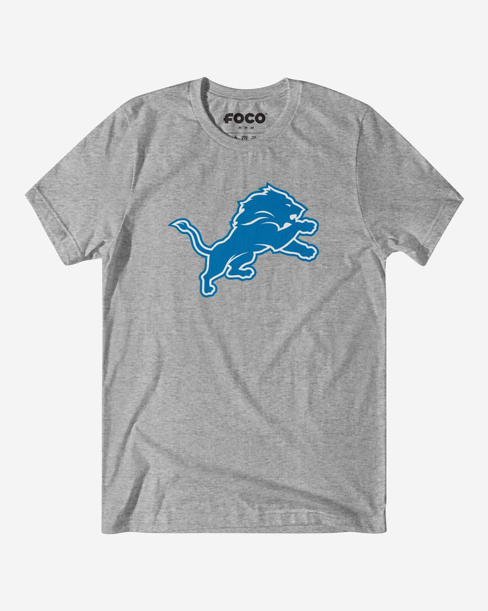 Detroit Lions Primary Logo T-Shirt FOCO Athletic Heather S - FOCO.com