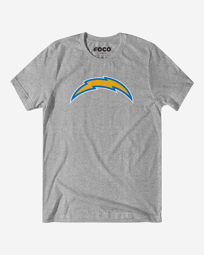 Los Angeles Chargers Primary Logo T-Shirt FOCO Athletic Heather S - FOCO.com