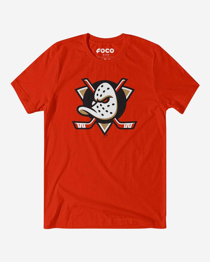 Anaheim Ducks Primary Logo T-Shirt FOCO Poppy S - FOCO.com