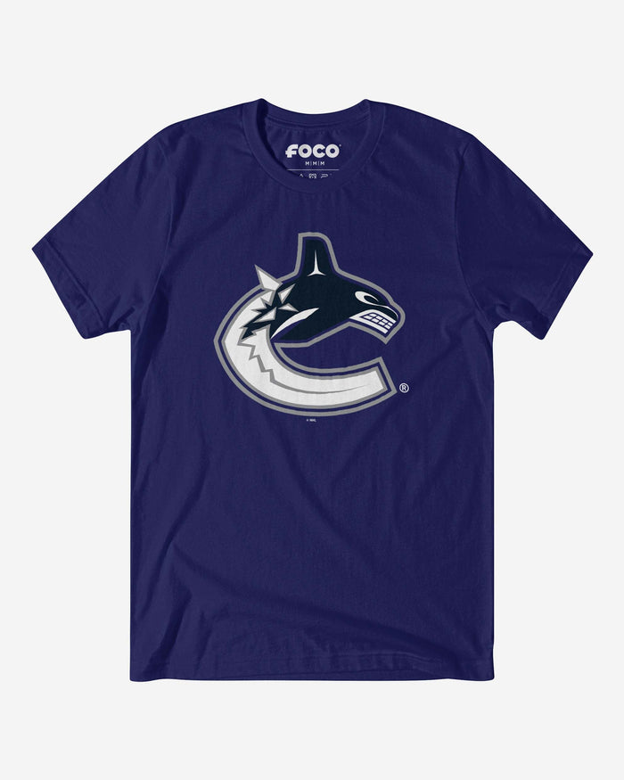 Vancouver Canucks Primary Logo T-Shirt FOCO Team Navy S - FOCO.com