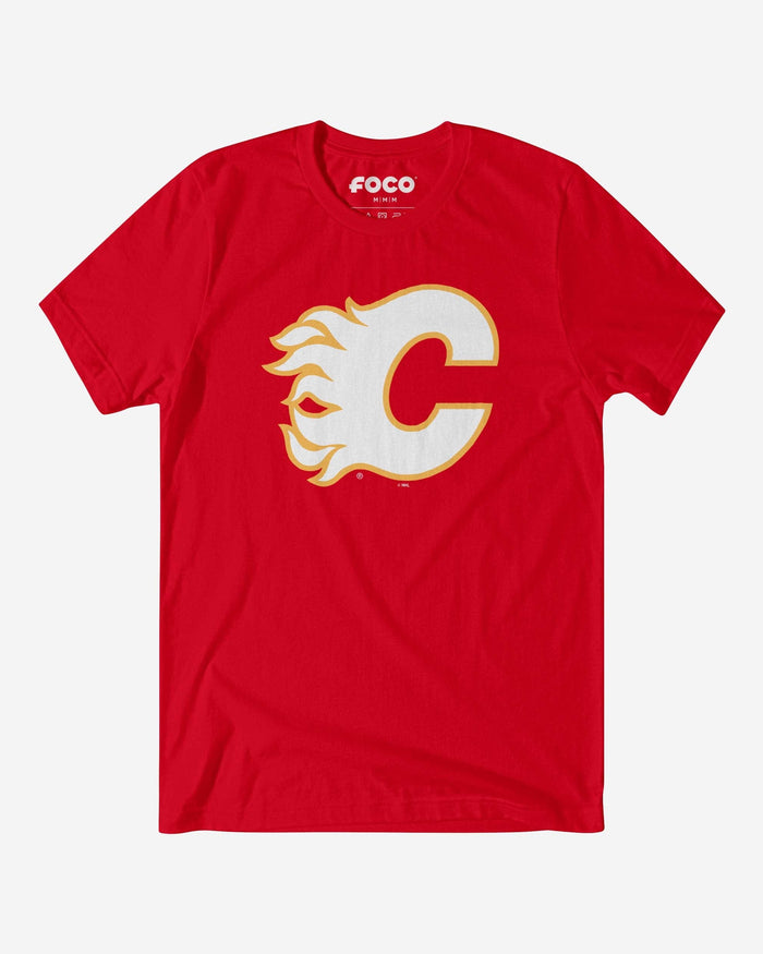 Calgary Flames Primary Logo T-Shirt FOCO Red S - FOCO.com