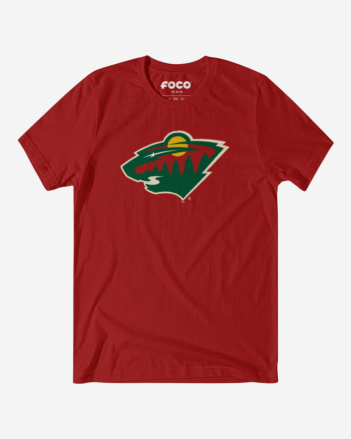 Minnesota Wild Primary Logo T-Shirt FOCO Canvas Red S - FOCO.com