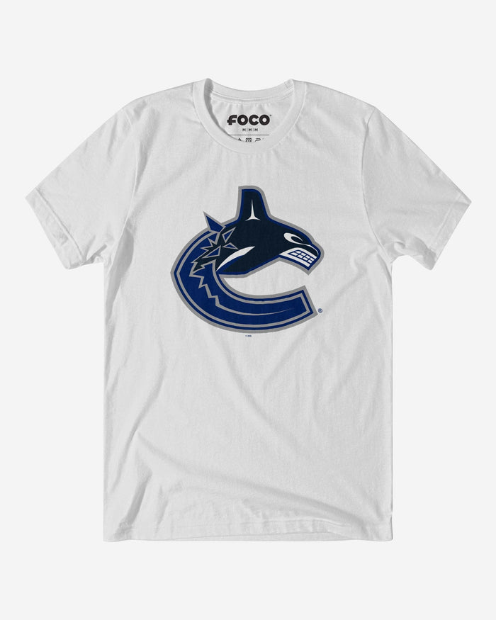 Vancouver Canucks Primary Logo T-Shirt FOCO White S - FOCO.com