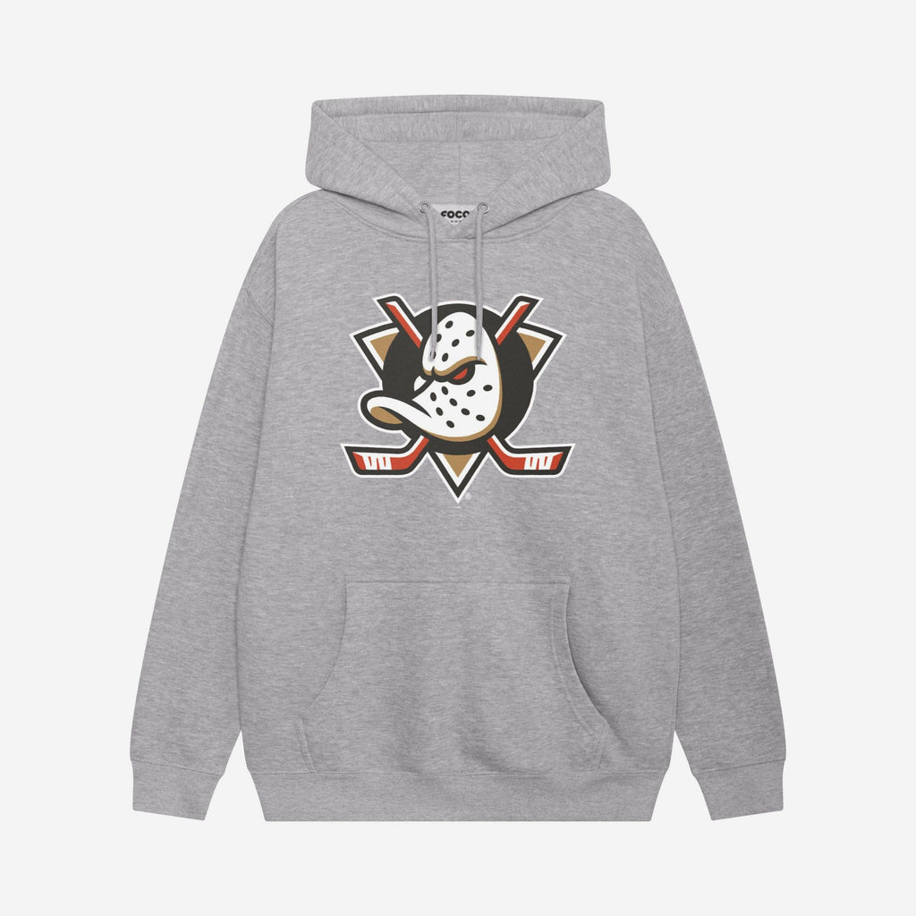 Anaheim Ducks Primary Logo Hoodie FOCO Athletic Heather S - FOCO.com