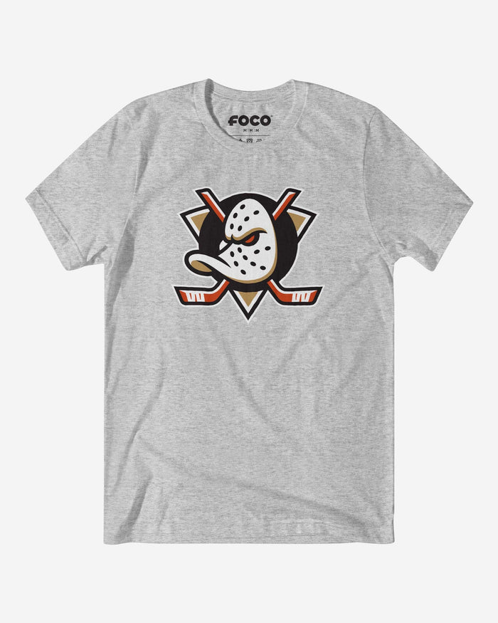 Anaheim Ducks Primary Logo T-Shirt FOCO Athletic Heather S - FOCO.com