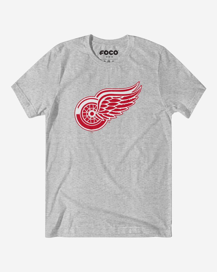 Detroit Red Wings Primary Logo T-Shirt FOCO Athletic Heather S - FOCO.com